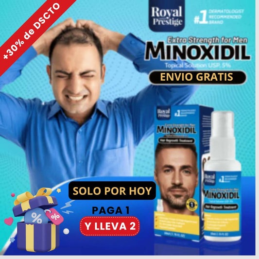 Minoxidil 5% || Más cabello, más confianza con una rutina capilar diaria