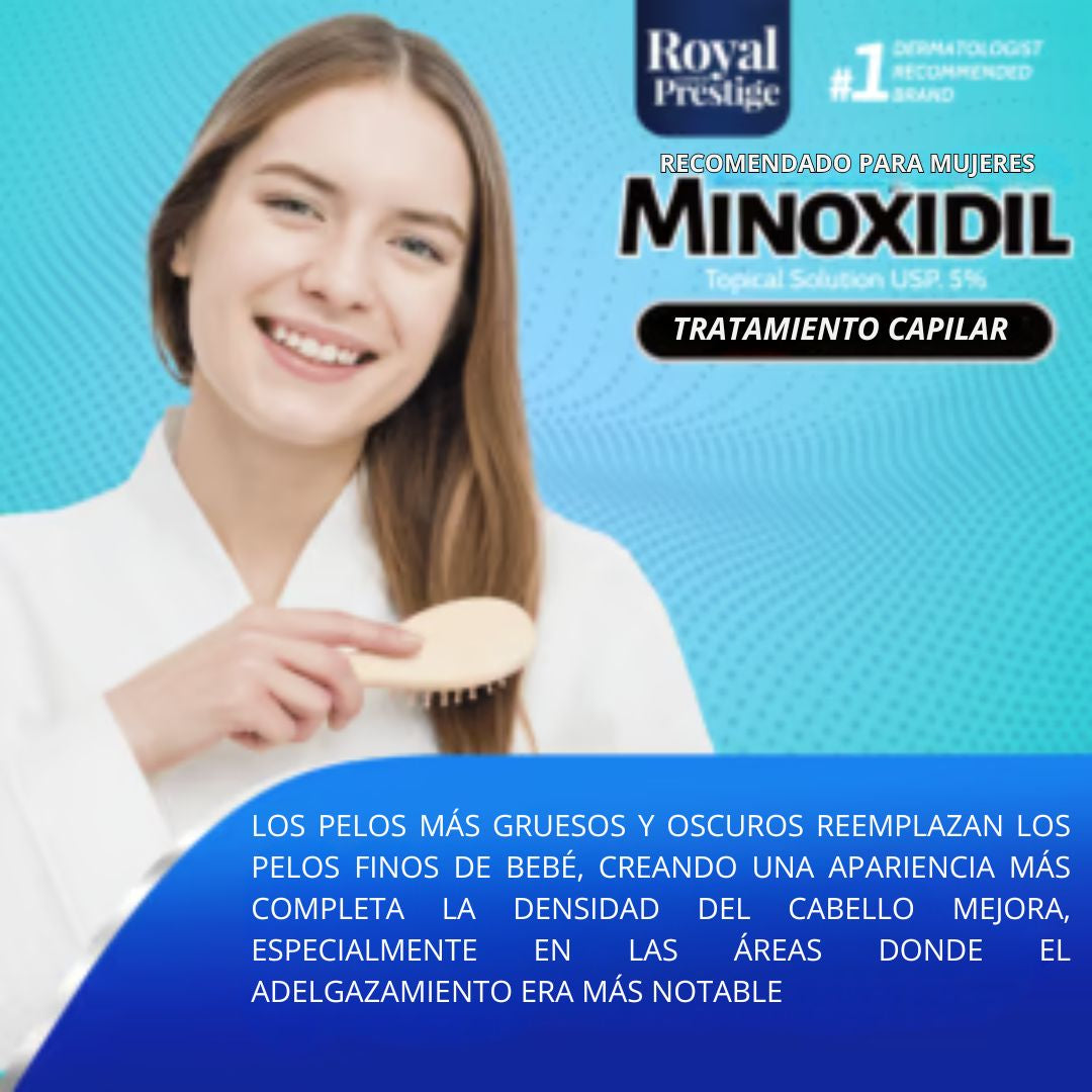 Minoxidil 5% || Más cabello, más confianza con una rutina capilar diaria