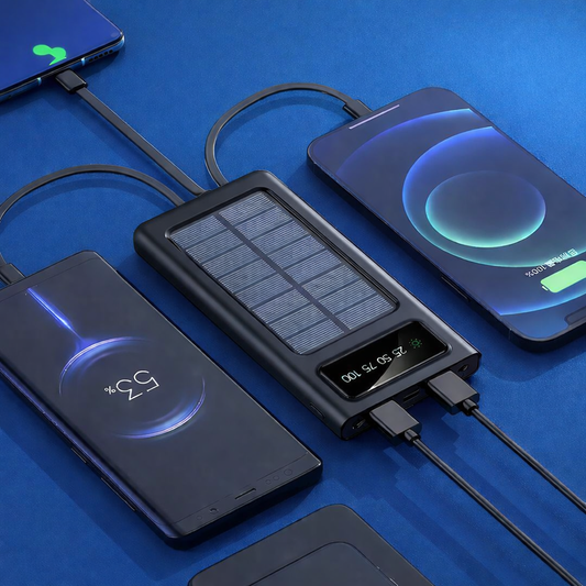 POWER BANK SOLAR CON CABLES INTEGRADOS