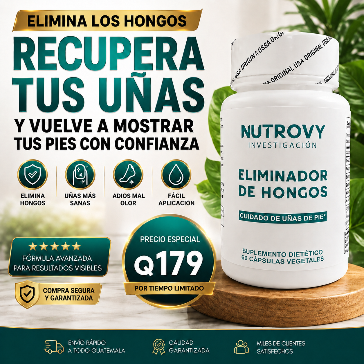 Nutrovy Eliminador De Hongos Uñas || PROMOCIÓN EXCLUSIVA SOLO POR HOY