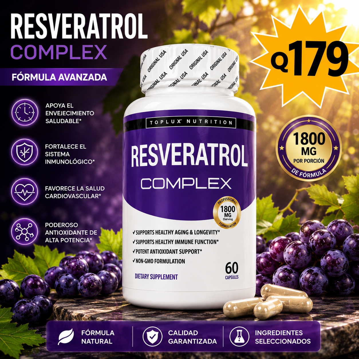 Resveratrol || REJUVENECIMIENTO NATURAL