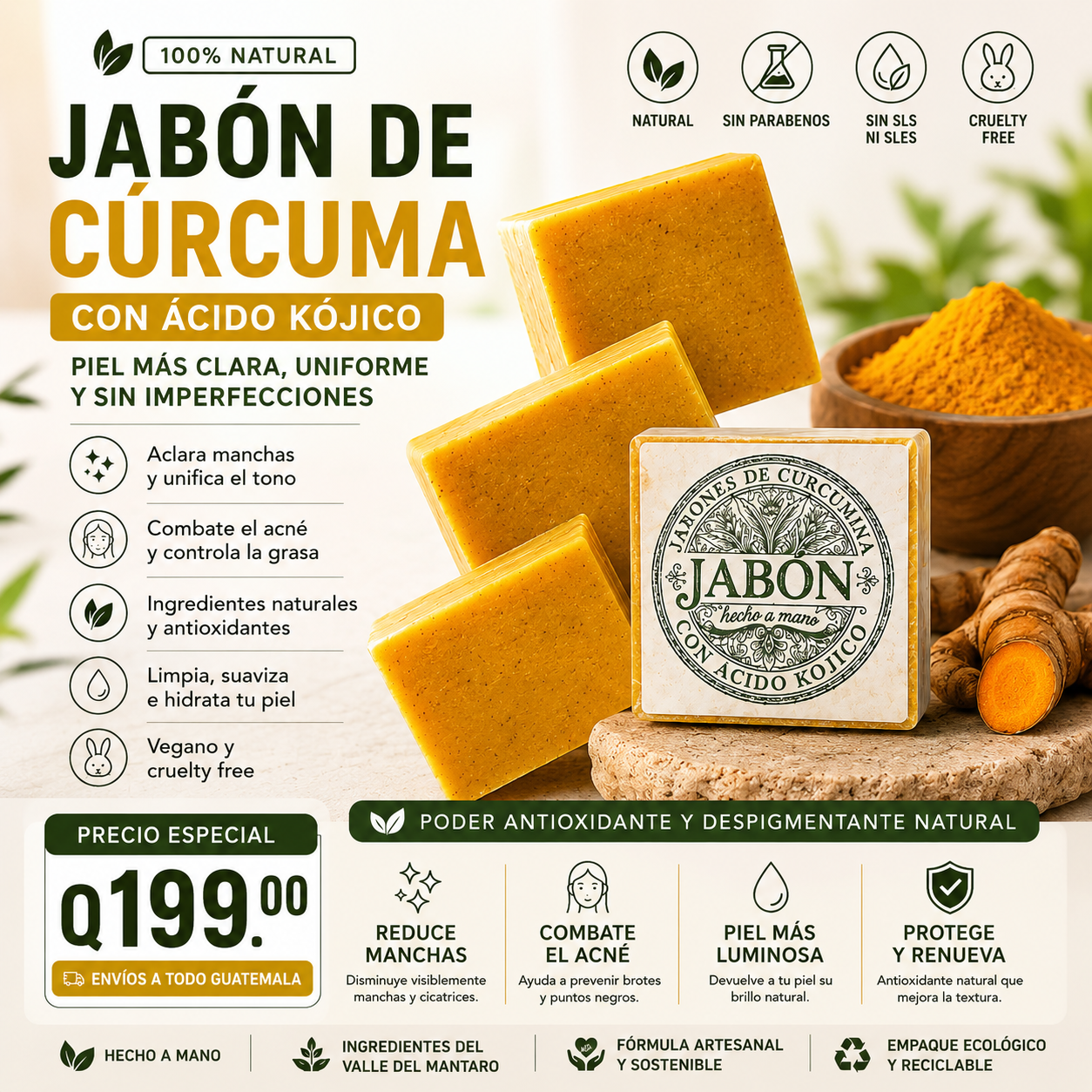 Trio de Jabón de Curcuma