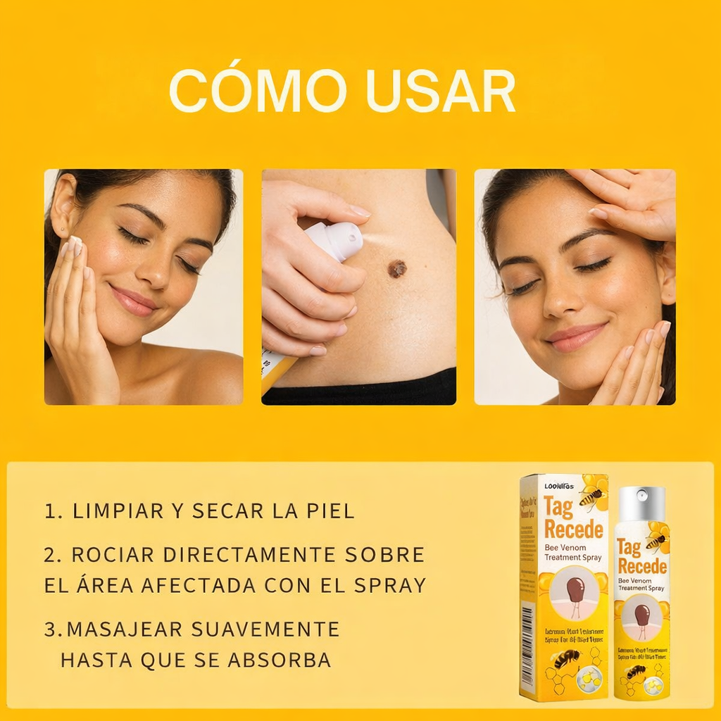 Tag Recede™ – Spray Reparador con Veneno de Abeja para Imperfecciones de la Piel