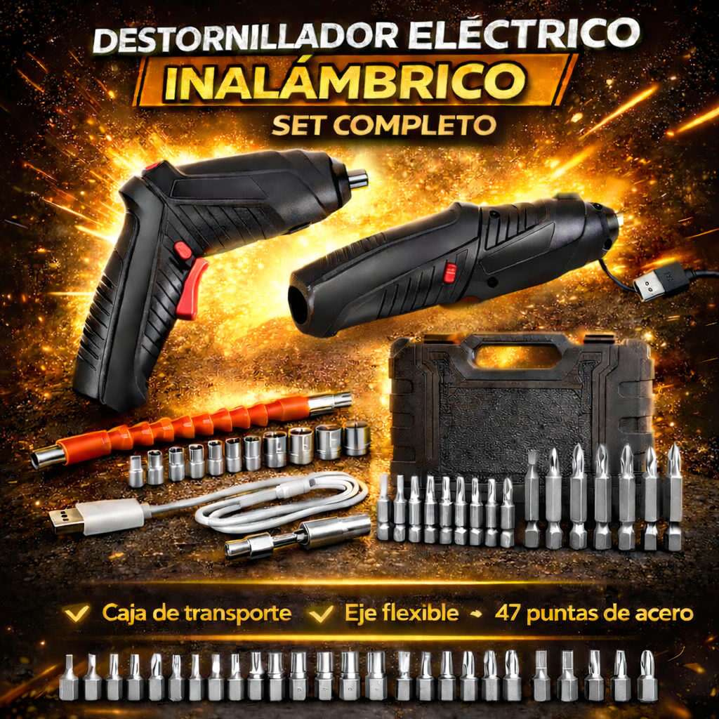 DESTORNILLADOR INALAMBRICO 48 PZS || Potencia y precisión en tus manos