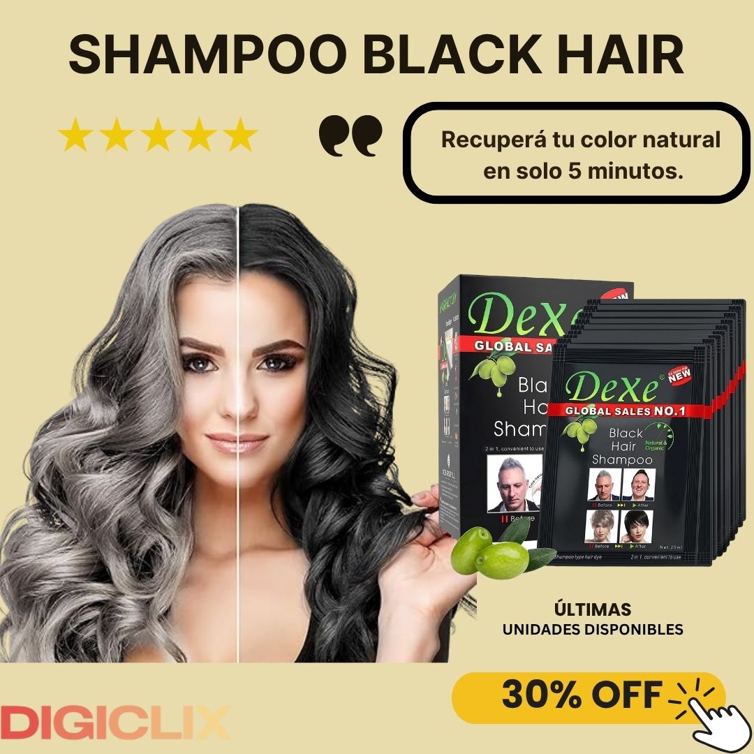 Shampoo Dexe Black Hair || Recuperá tu color natural en solo 5 minutos.
