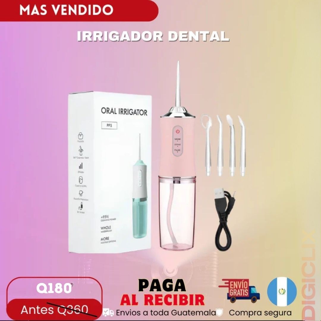 Irrigador Bucal Portátil – Limpieza Profesional en Casa, Todos los Días 🦷✨