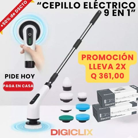 CEPILLO ELÉCTRICO DE LIMPIEZA 9 EN 1