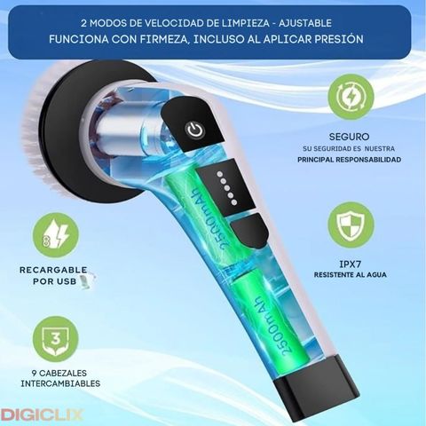 CEPILLO ELÉCTRICO DE LIMPIEZA 9 EN 1