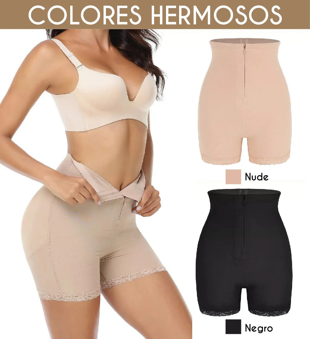 Short Levanta Cola Tiro Alto Con ZIPER