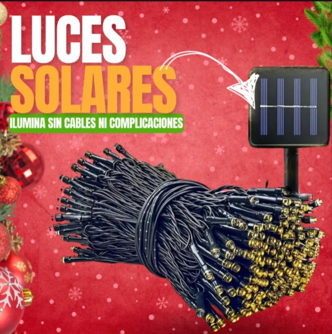 Kit de 100 luces con panel solar