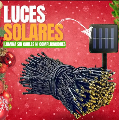 Kit de 100 luces con panel solar