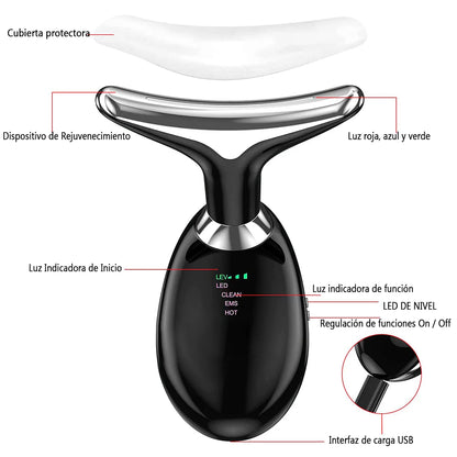 Masajeador facial y reafirmante cuello
