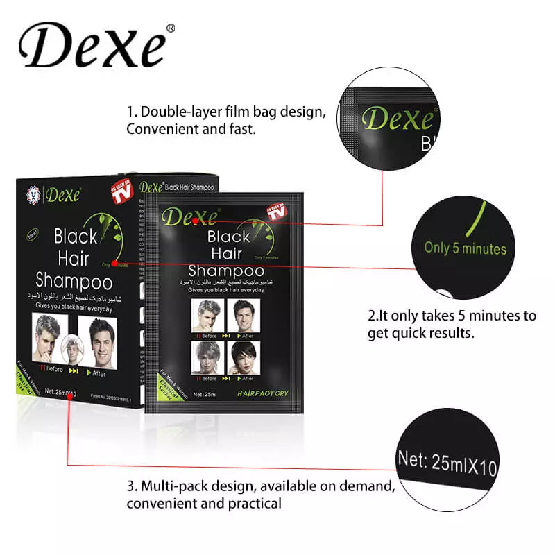 Shampoo Dexe Black Hair || Recuperá tu color natural en solo 5 minutos.