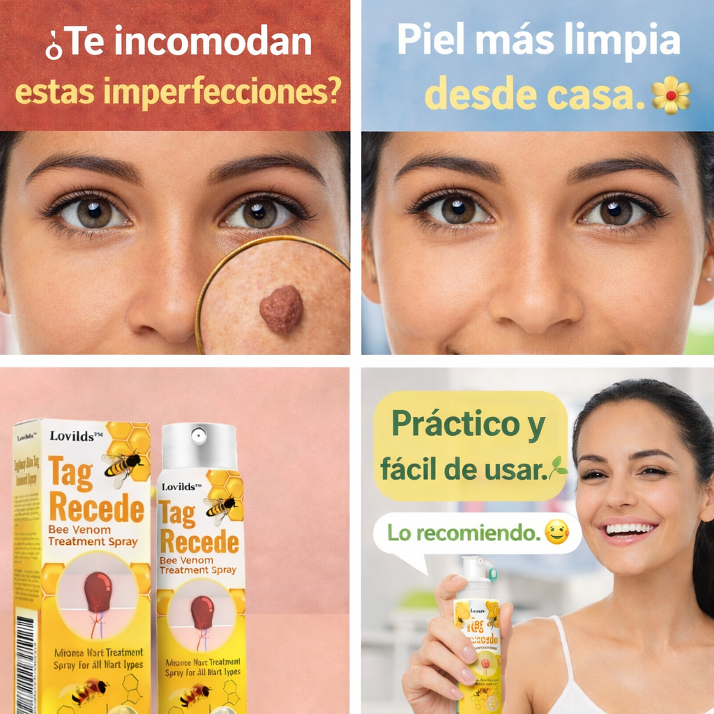 Tag Recede™ – Spray Reparador con Veneno de Abeja para Imperfecciones de la Piel